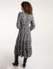 High Neck Shirred Tiered Midi Dress sold by Blue Vanilla