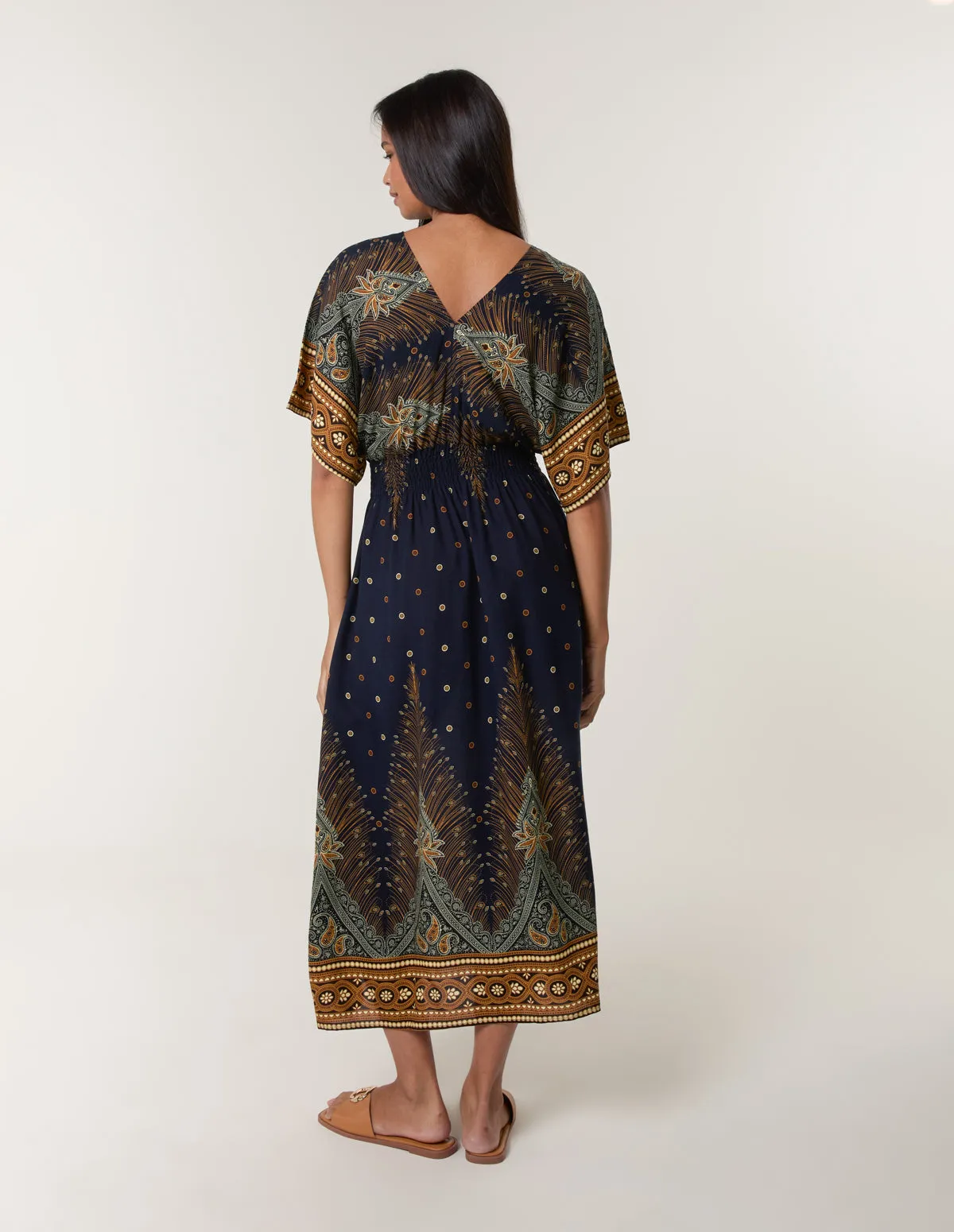 Peacock Print Maxi Dress sold by Blue Vanilla product image thumbnail 5