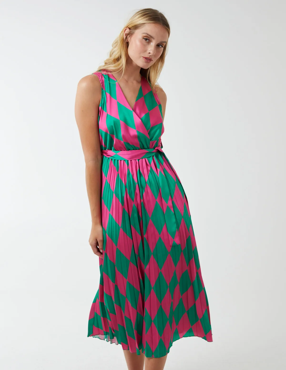 Diamond Print Sleeveless Dress sold by Blue Vanilla product image thumbnail 2