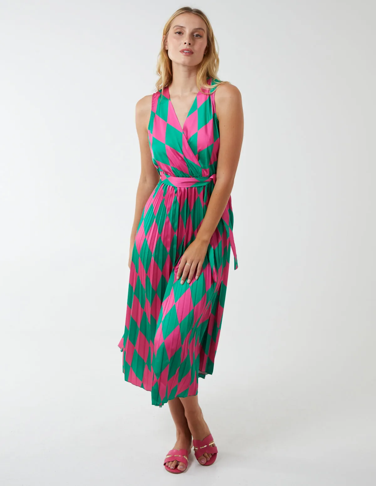 Diamond Print Sleeveless Dress sold by Blue Vanilla product image thumbnail 4
