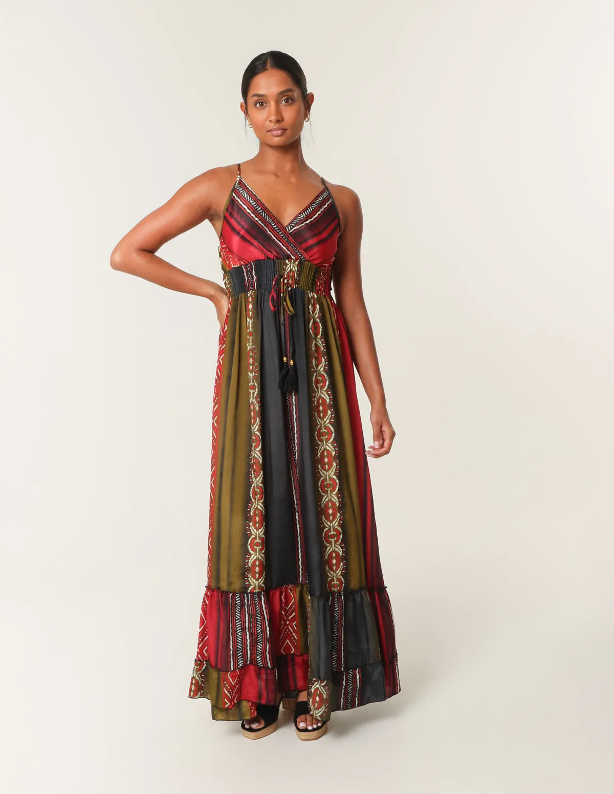 Strappy V Neck Maxi Dress sold by Blue Vanilla product image thumbnail 3