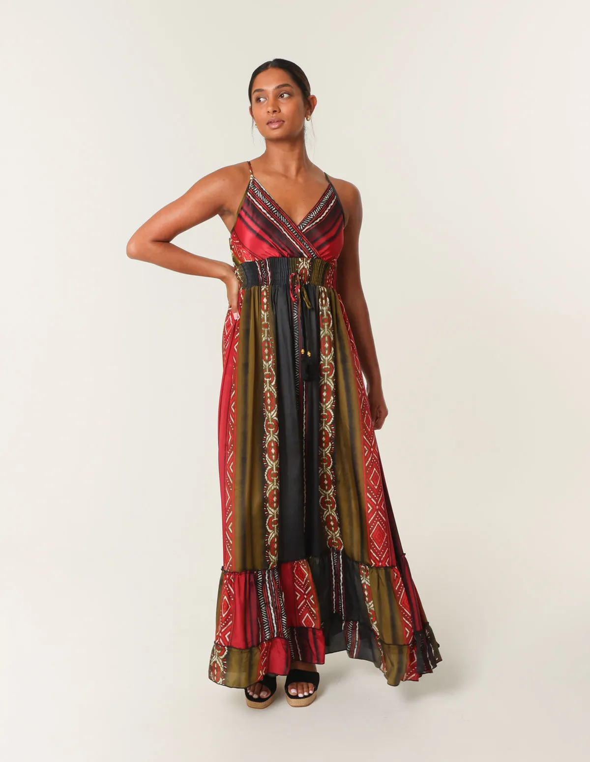 Strappy V Neck Maxi Dress sold by Blue Vanilla