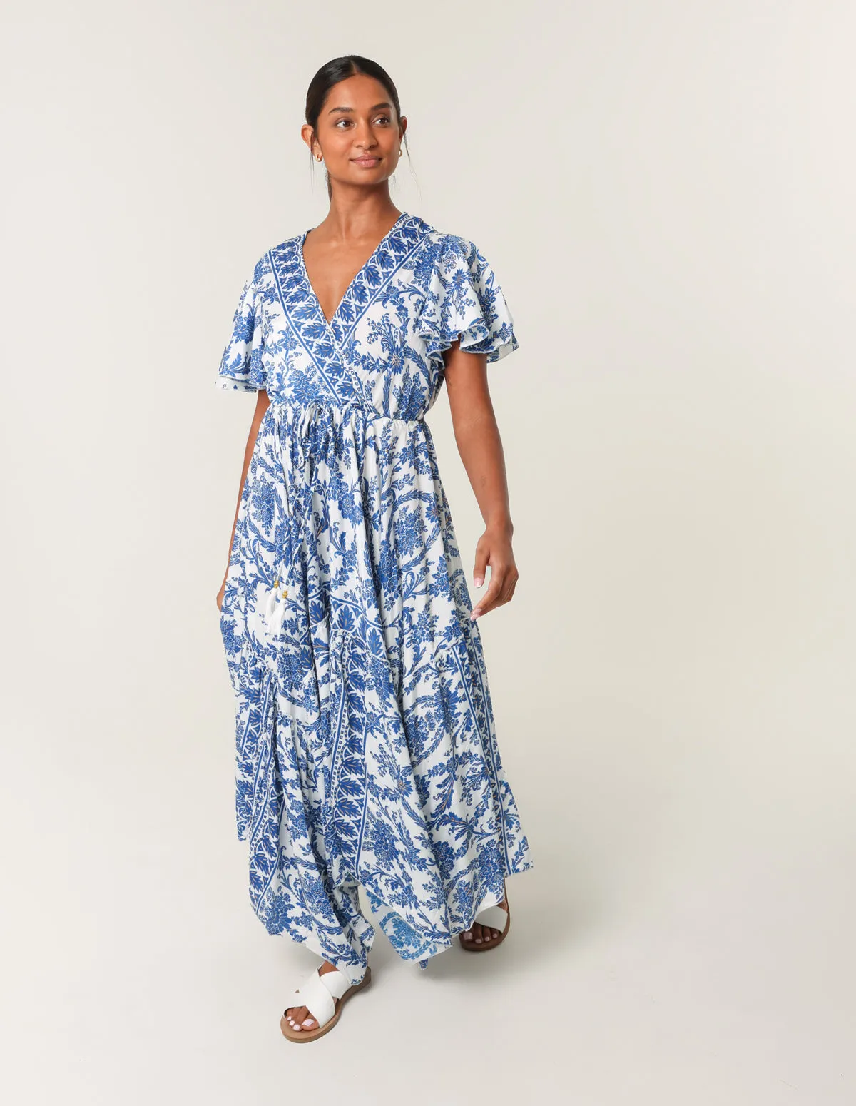 Asymmetric Hem Wrap Dress sold by Blue Vanilla product image thumbnail 3