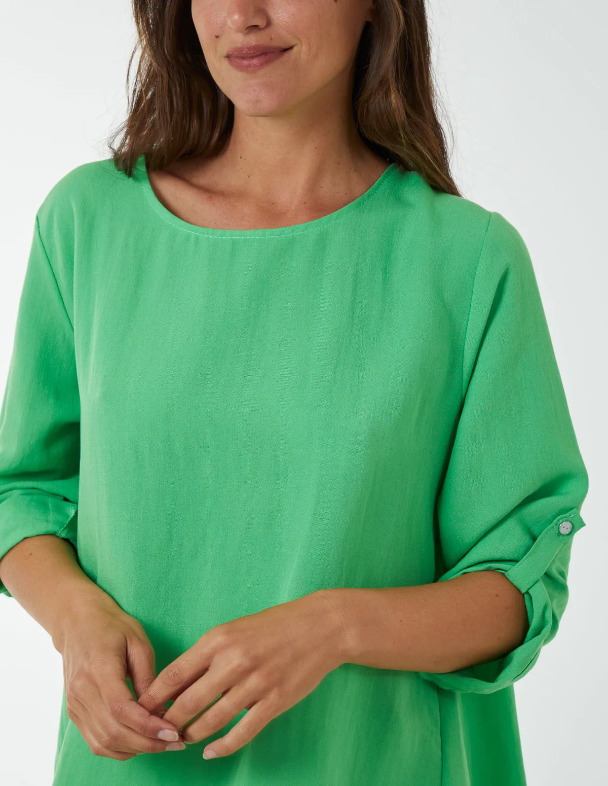 Round Neck Button Sleeve Blouse sold by Blue Vanilla product image thumbnail 2