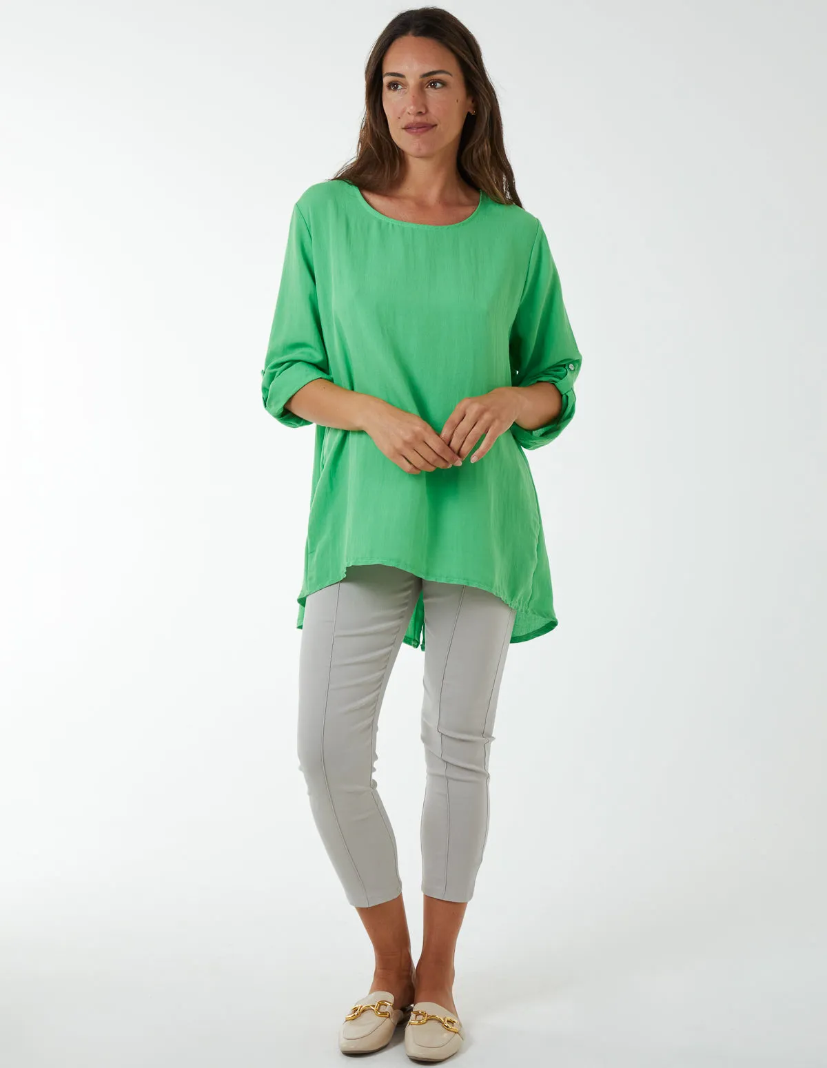 Round Neck Button Sleeve Blouse sold by Blue Vanilla product image thumbnail 4