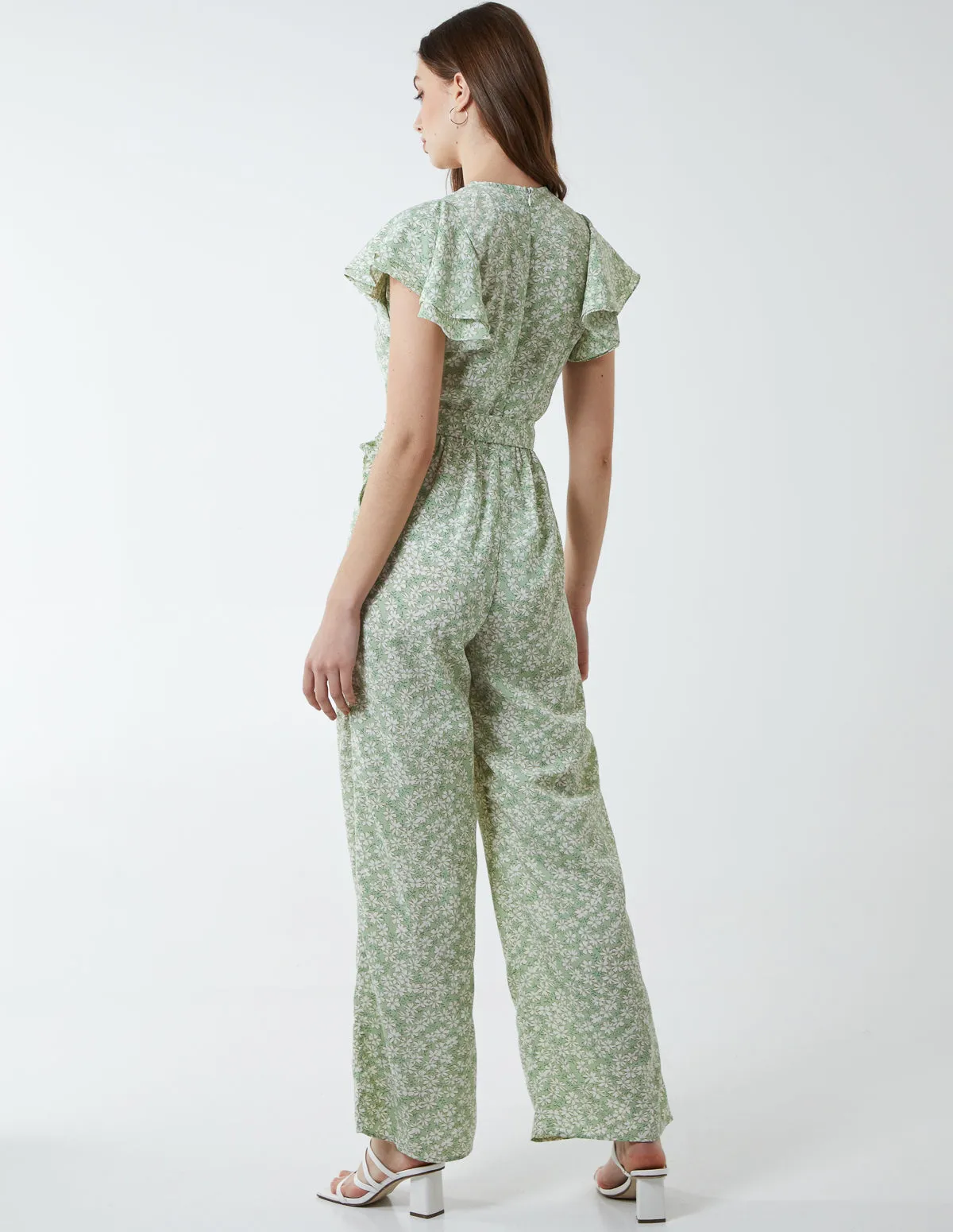 SUNNY - Wrap Front Frill Sleeve Jumpsuit sold by Blue Vanilla product image thumbnail 5
