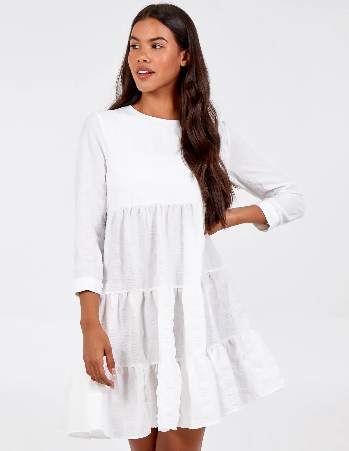 AMELIA - Textured Tiered Dress sold by Blue Vanilla