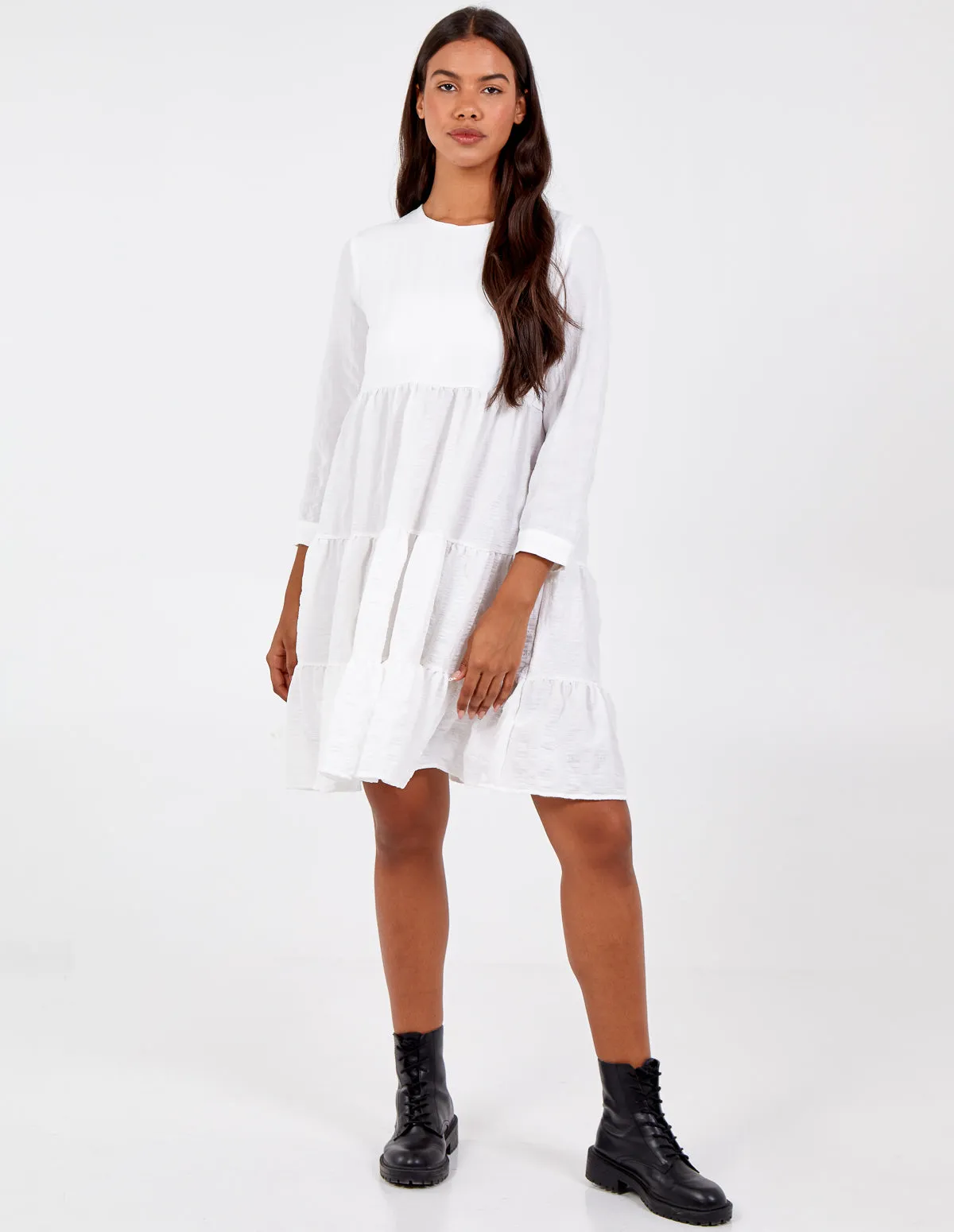 AMELIA - Textured Tiered Dress sold by Blue Vanilla product image thumbnail 2