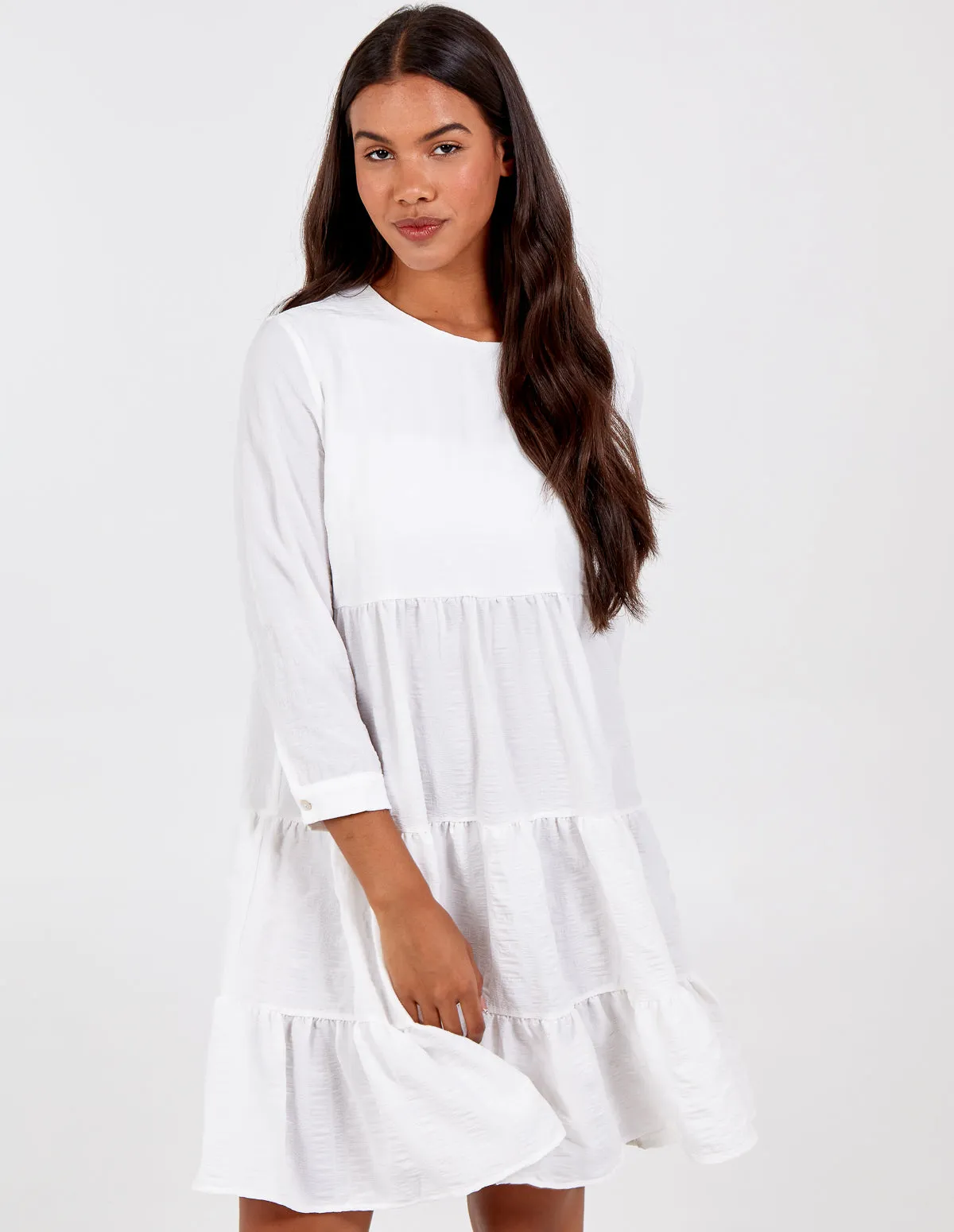 AMELIA - Textured Tiered Dress sold by Blue Vanilla product image thumbnail 3