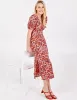 HANIYA - Frill Sleeve Floral Midi Dress sold by Blue Vanilla