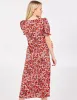 HANIYA - Frill Sleeve Floral Midi Dress sold by Blue Vanilla