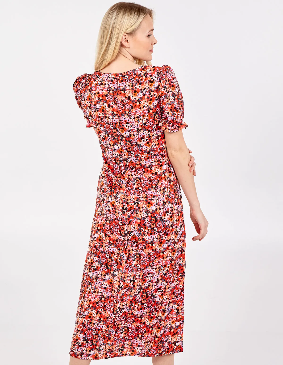 HANIYA - Frill Sleeve Floral Midi Dress sold by Blue Vanilla product image thumbnail 5