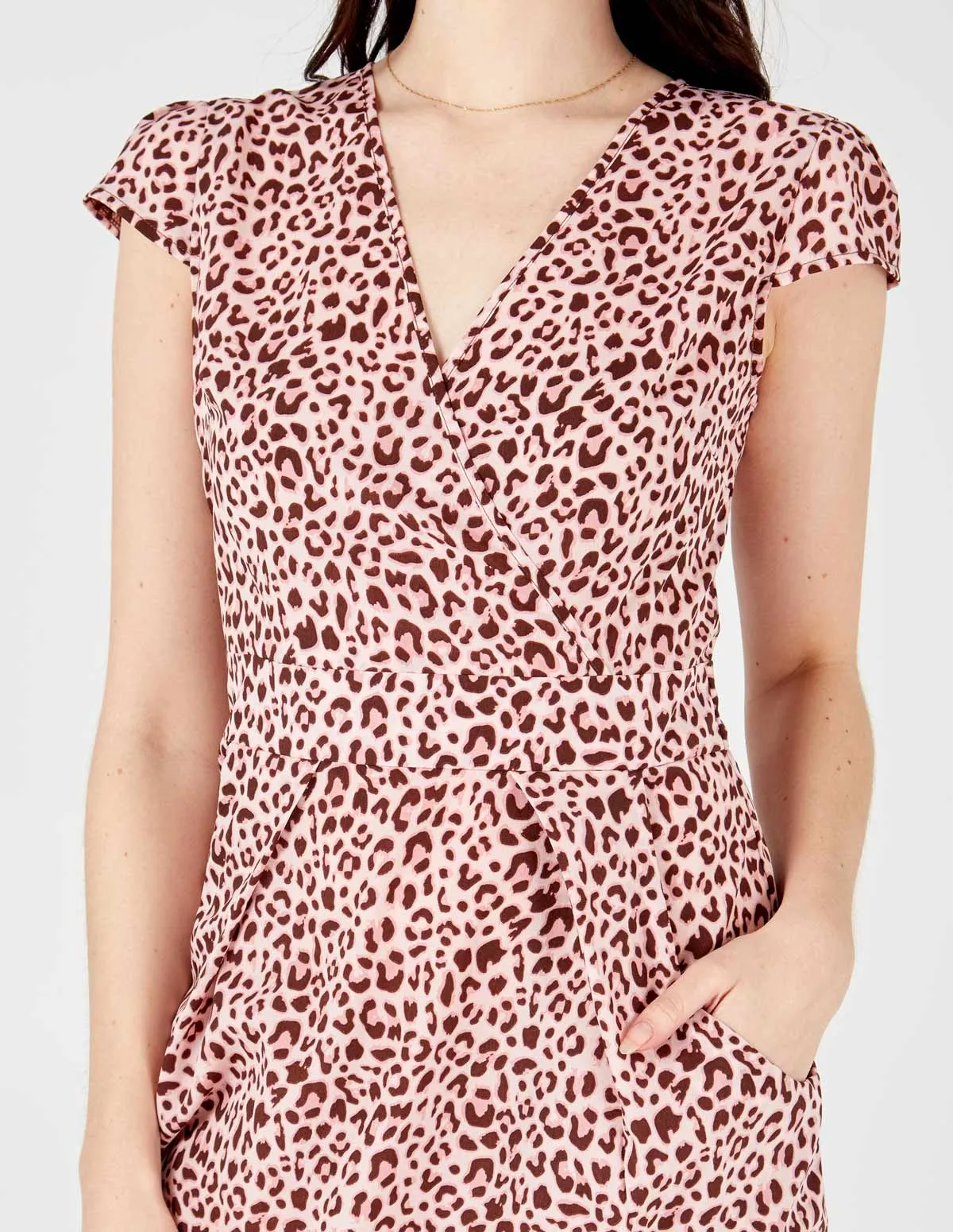 RILEY - Wrap Front Tulip Pink Dress sold by Blue Vanilla product image thumbnail 3