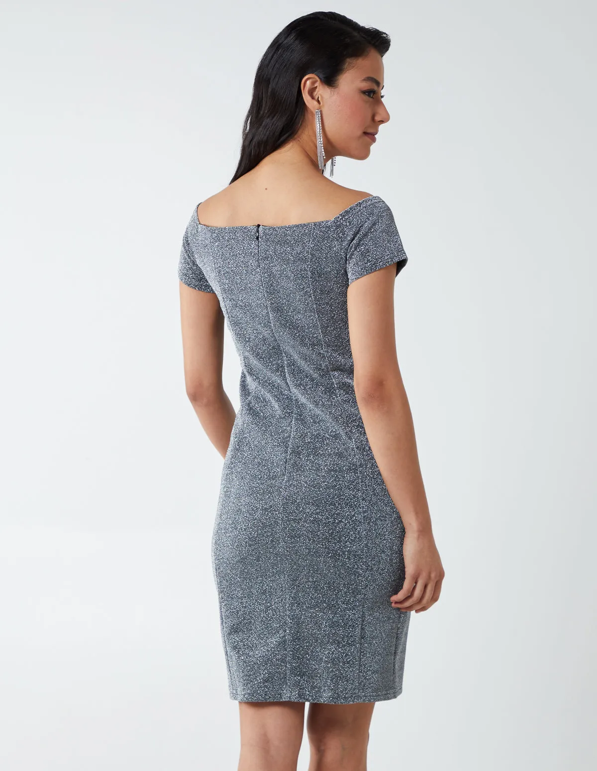 ALIDA - Silver Sweetheart Bardot Dress sold by Blue Vanilla product image thumbnail 5