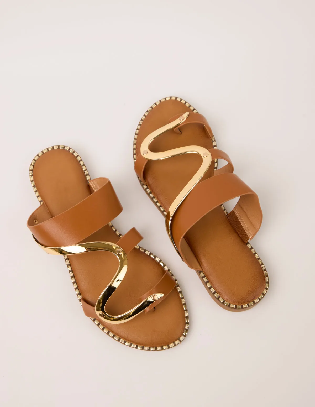 Gold Snake Detail Sandals sold by Blue Vanilla product image thumbnail 3