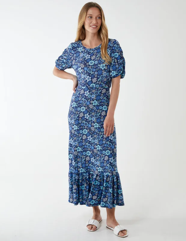 Double Back Tie Cut Out Maxi Dress sold by Blue Vanilla