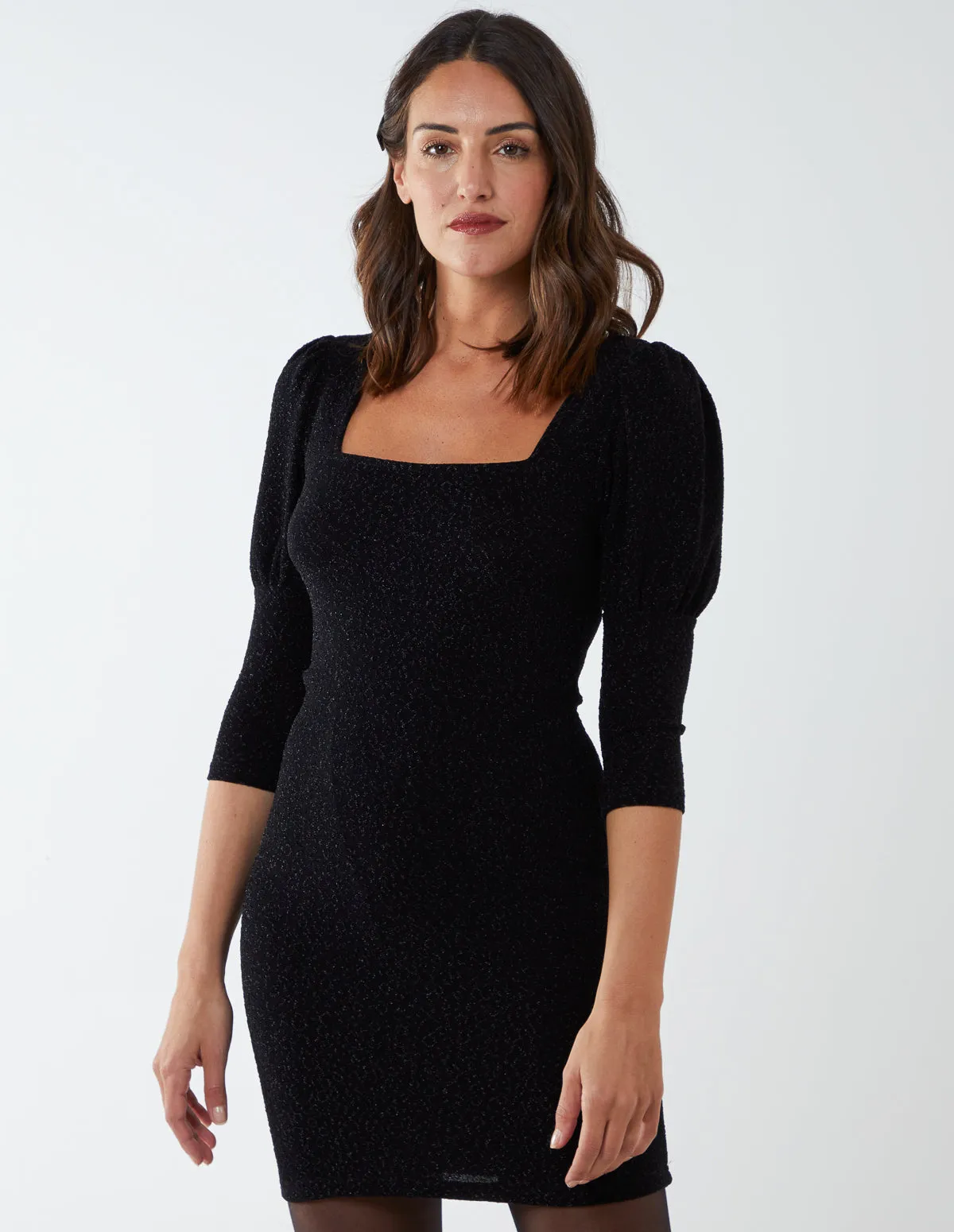 VERONICA - Square Neck Puff Sleeve Mini Dress sold by Blue Vanilla product image thumbnail 3