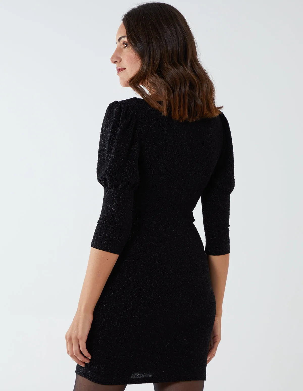 VERONICA - Square Neck Puff Sleeve Mini Dress sold by Blue Vanilla product image thumbnail 5