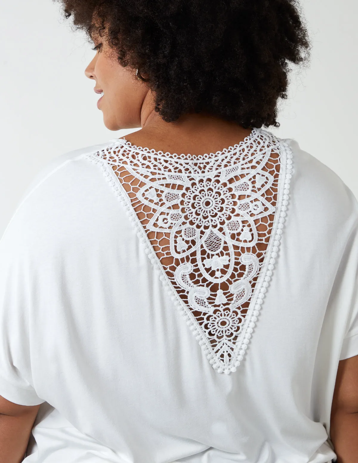 Curve Medallion Lace Back Top sold by Blue Vanilla product image thumbnail 4