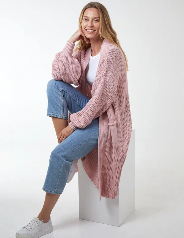 Edge to Edge Knitted Long Cardigan sold by Blue Vanilla