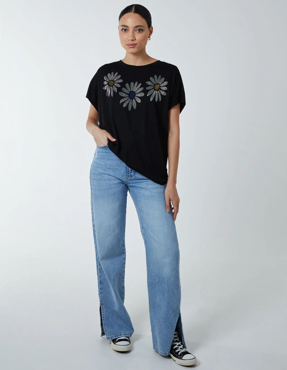 Multi Hotfix Daisy Tee sold by Blue Vanilla product image thumbnail 3