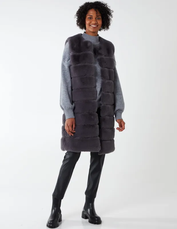LUCIE -Pelted Faux Fur Gilet sold by Blue Vanilla