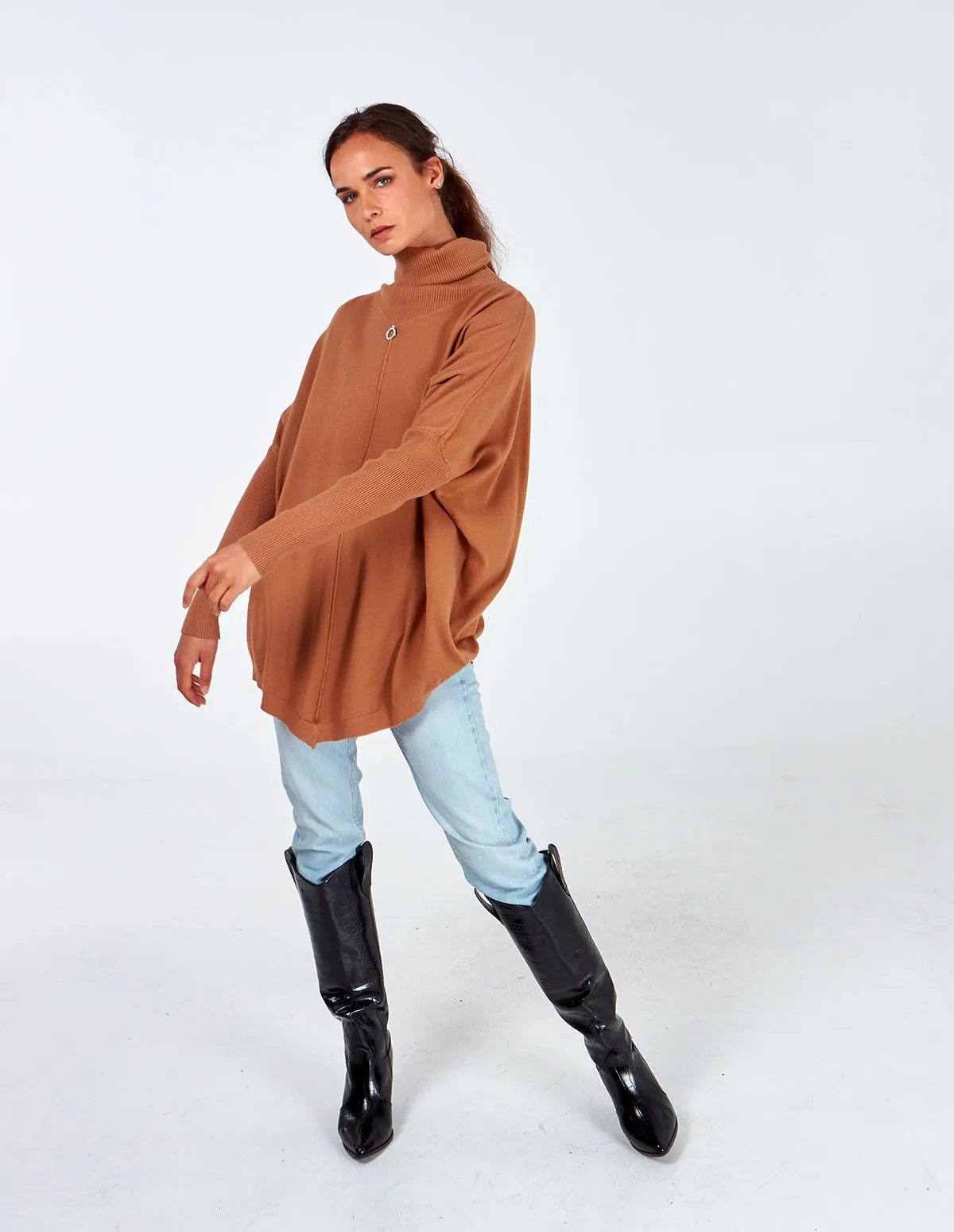 Diamond Ring Roll Neck Tunic Jumper sold by Blue Vanilla product image thumbnail 2