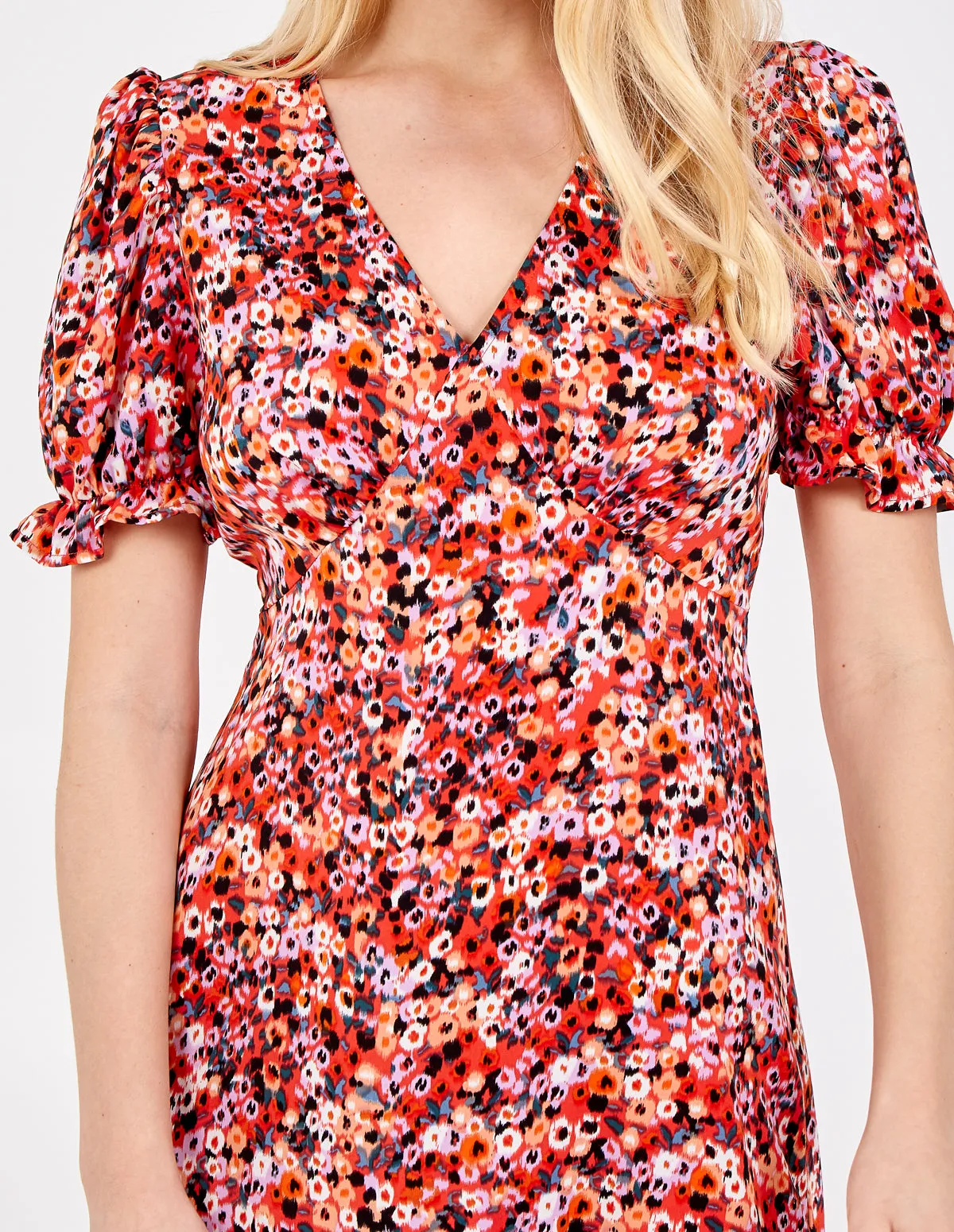 Frill Sleeve Floral Midi Dress sold by Blue Vanilla product image thumbnail 3