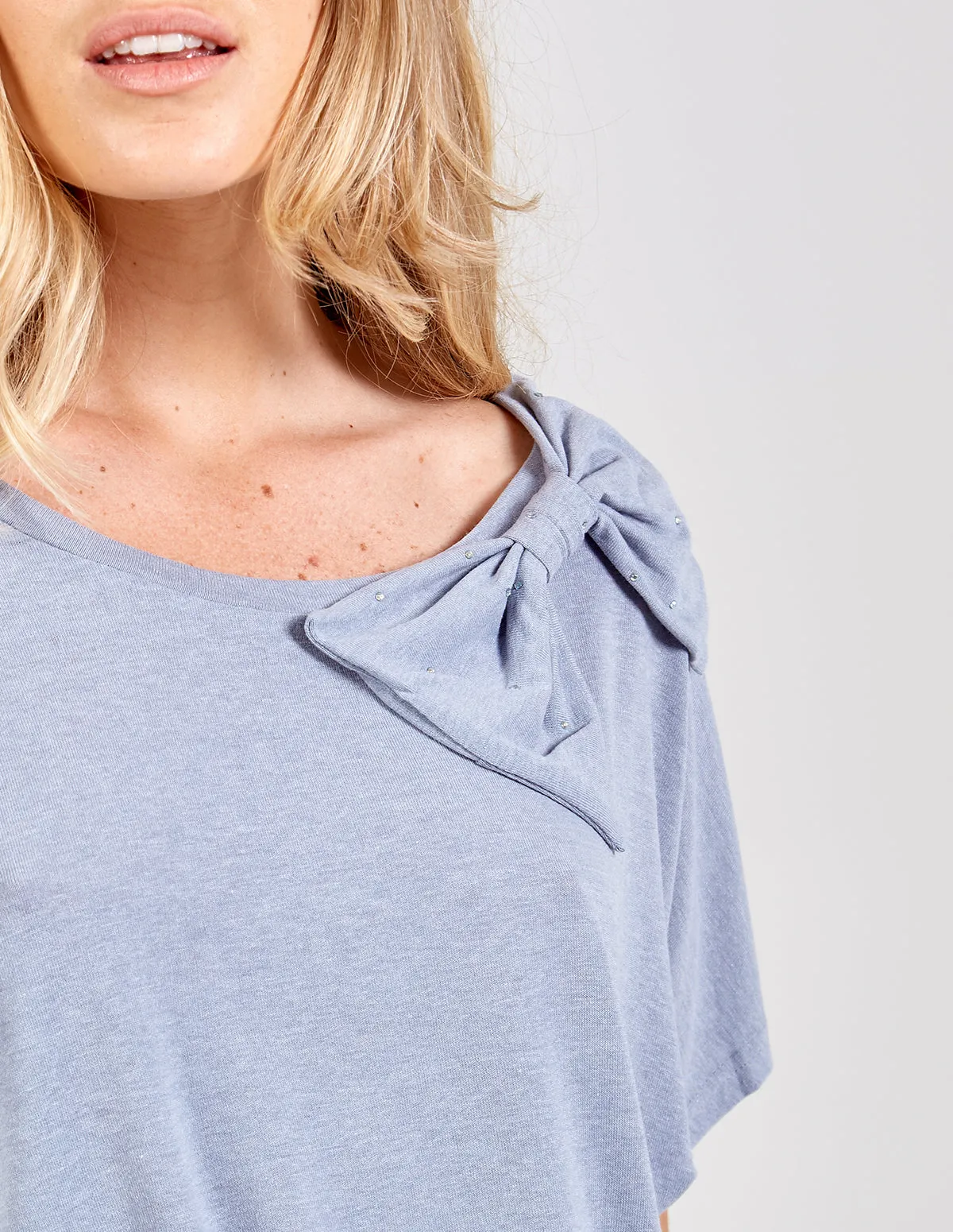 Oversized Diamante Bow Top sold by Blue Vanilla product image thumbnail 3