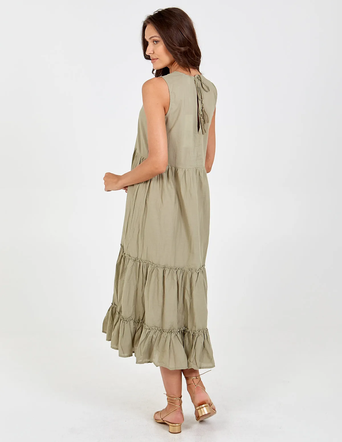 Tiered Crinkle Smock Dress sold by Blue Vanilla product image thumbnail 4