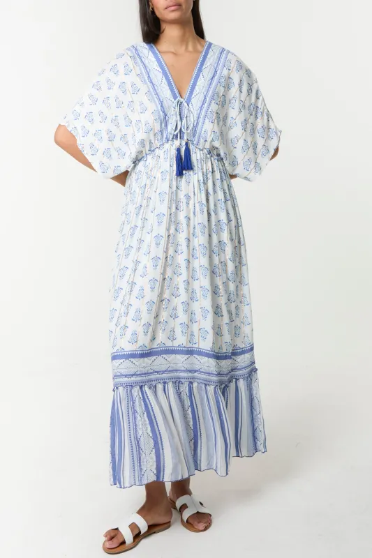 V Neck Dress With Tassels sold by Blue Vanilla