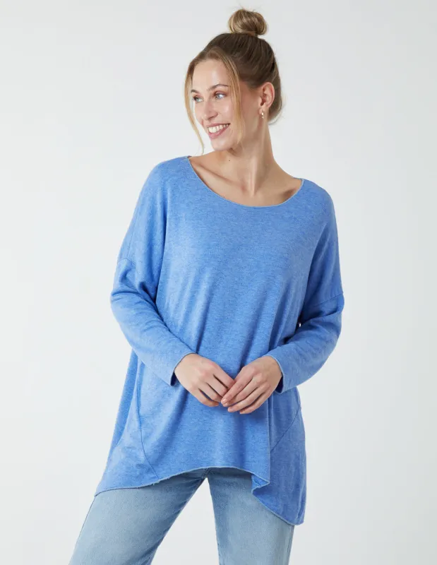 Oversize Cashmere Like Cut And Sew Jumper sold by Blue Vanilla