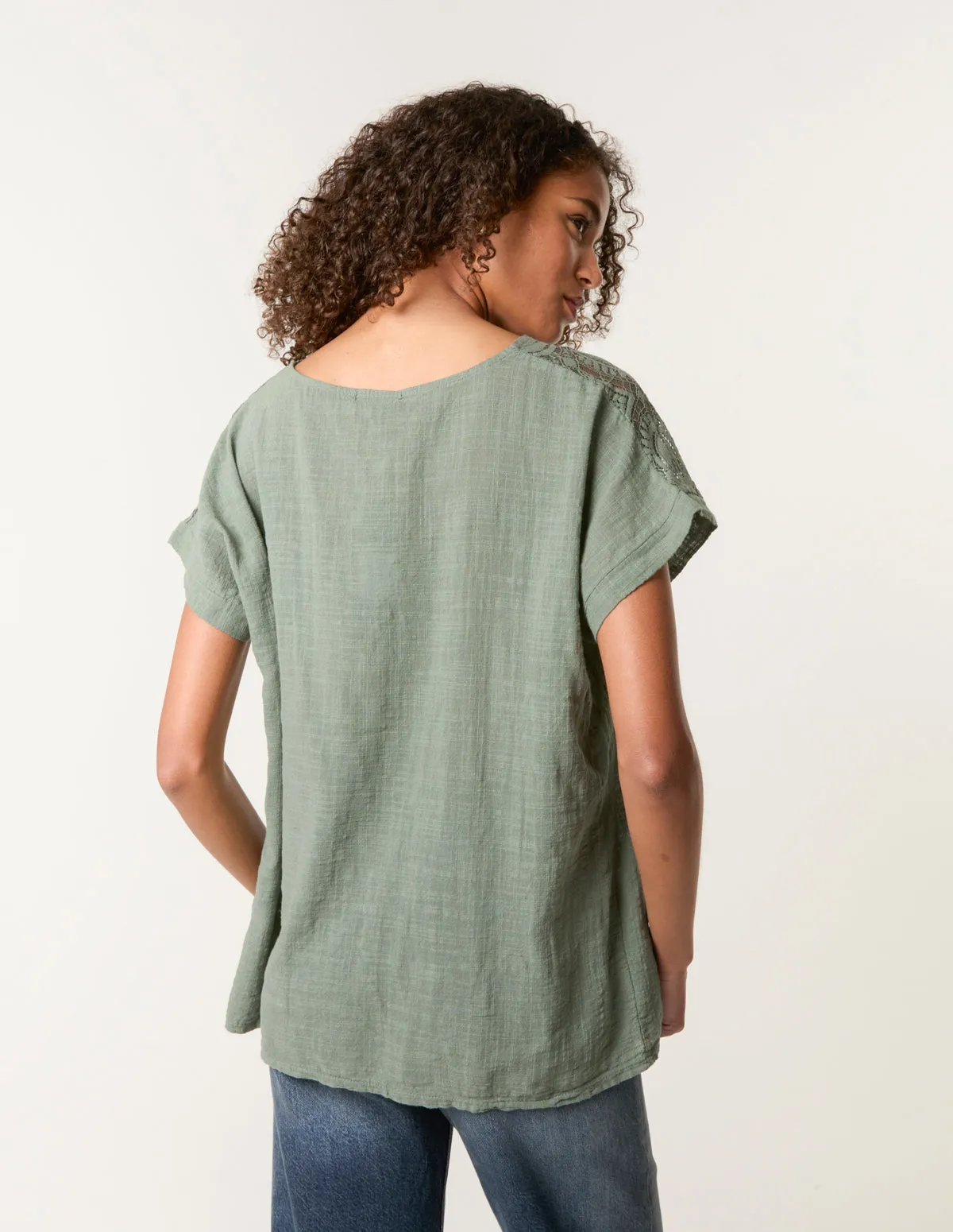 Lace Pattern Cotton Top sold by Blue Vanilla product image thumbnail 4