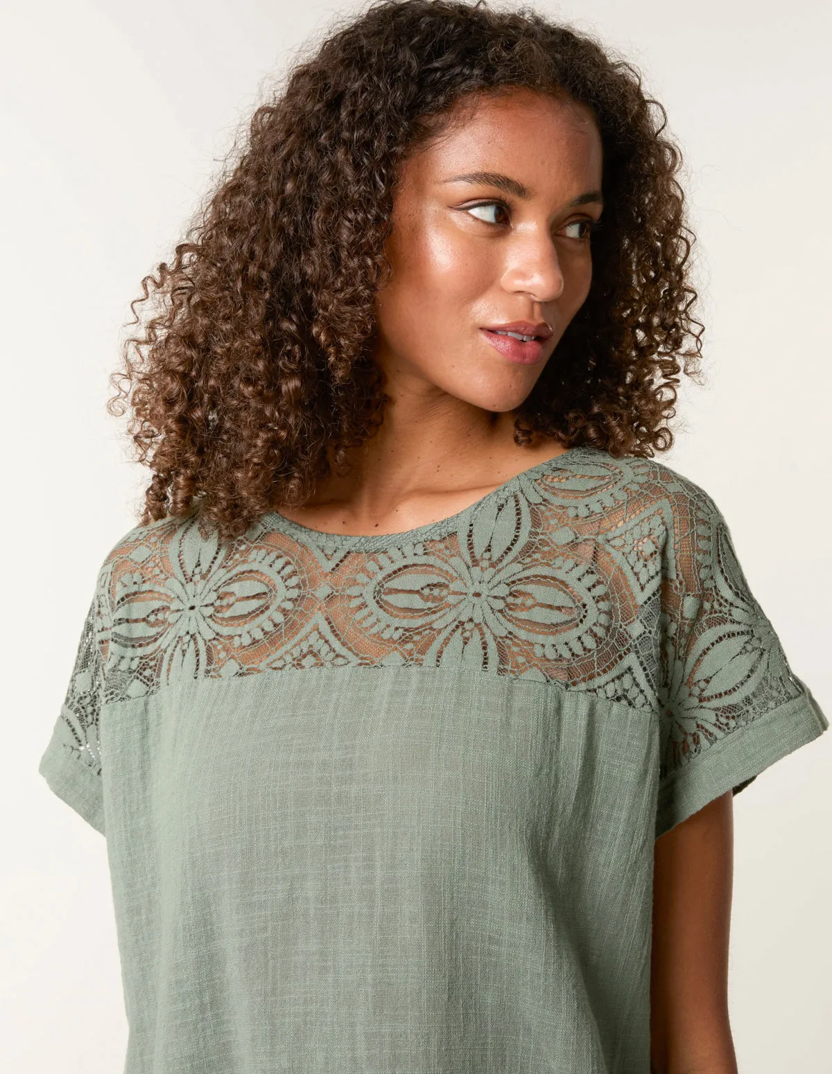 Lace Pattern Cotton Top sold by Blue Vanilla product image thumbnail 2