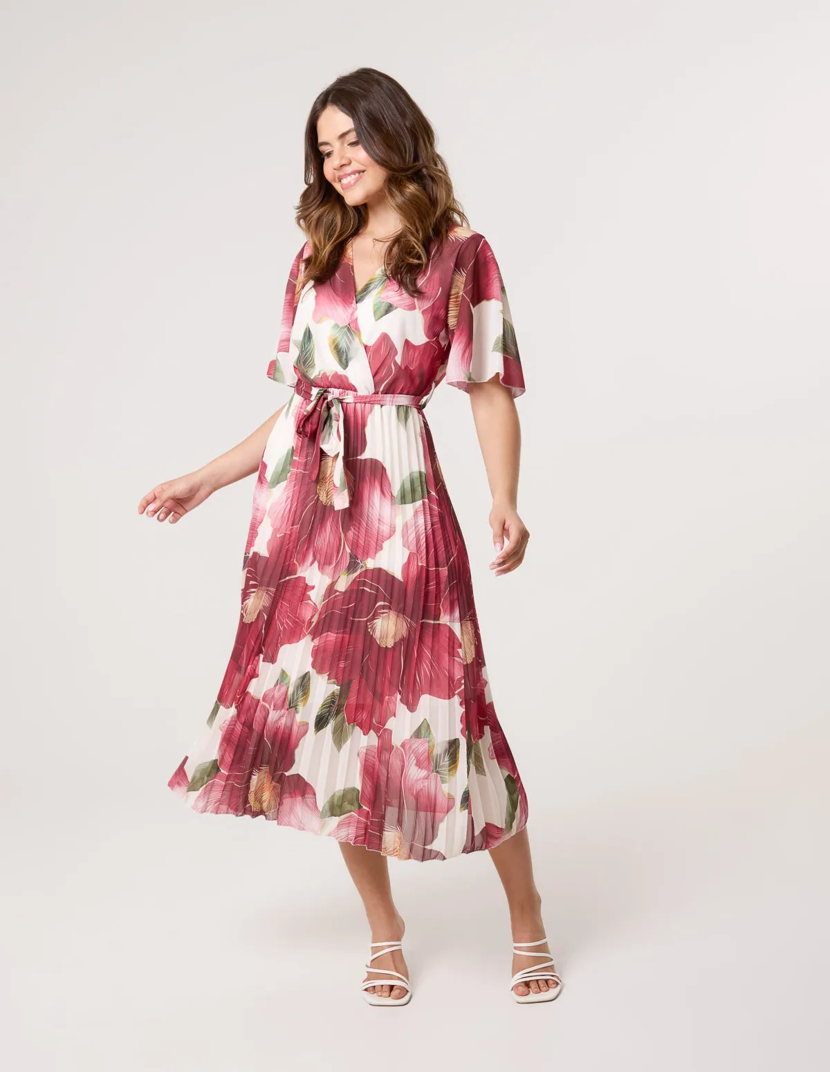 Large Floral Wrap Midi Dress sold by Blue Vanilla product image thumbnail 3