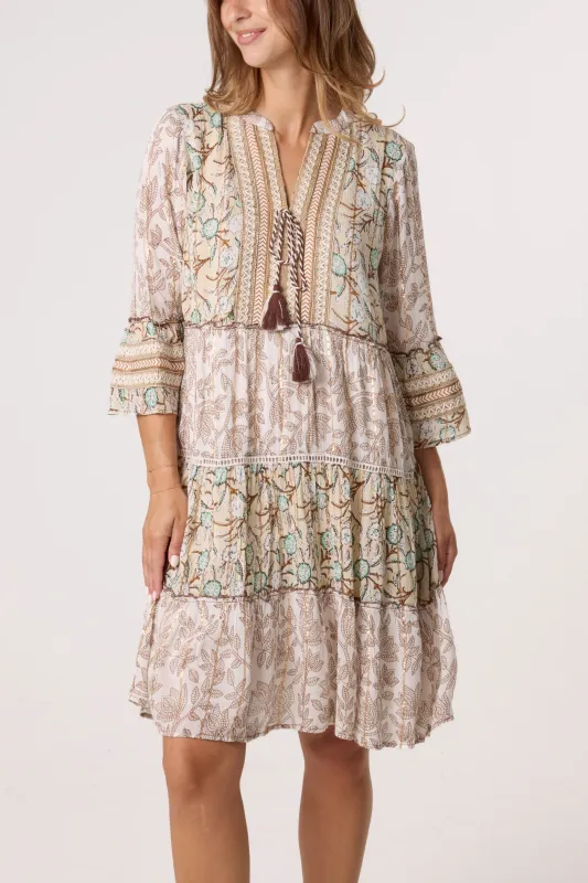 Embellished Tie Front Dress sold by Blue Vanilla