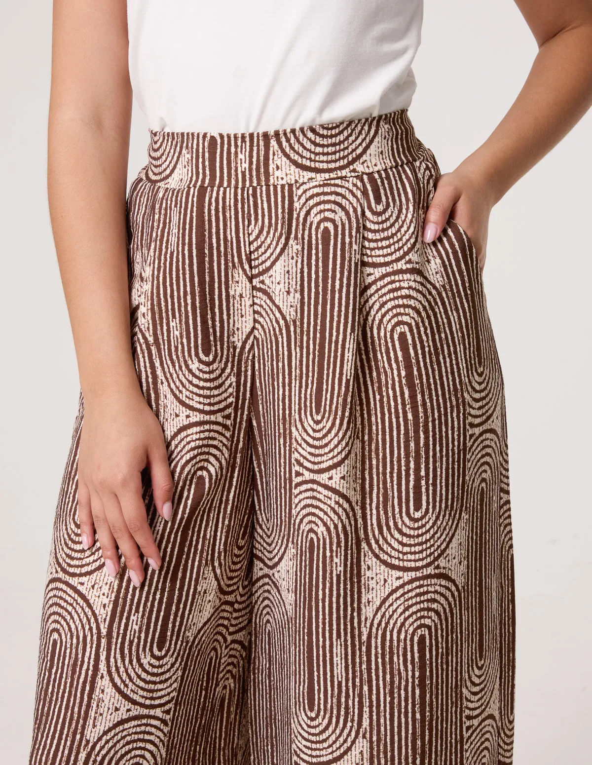 Wide Leg Trouser In Circular Print sold by Blue Vanilla product image thumbnail 3