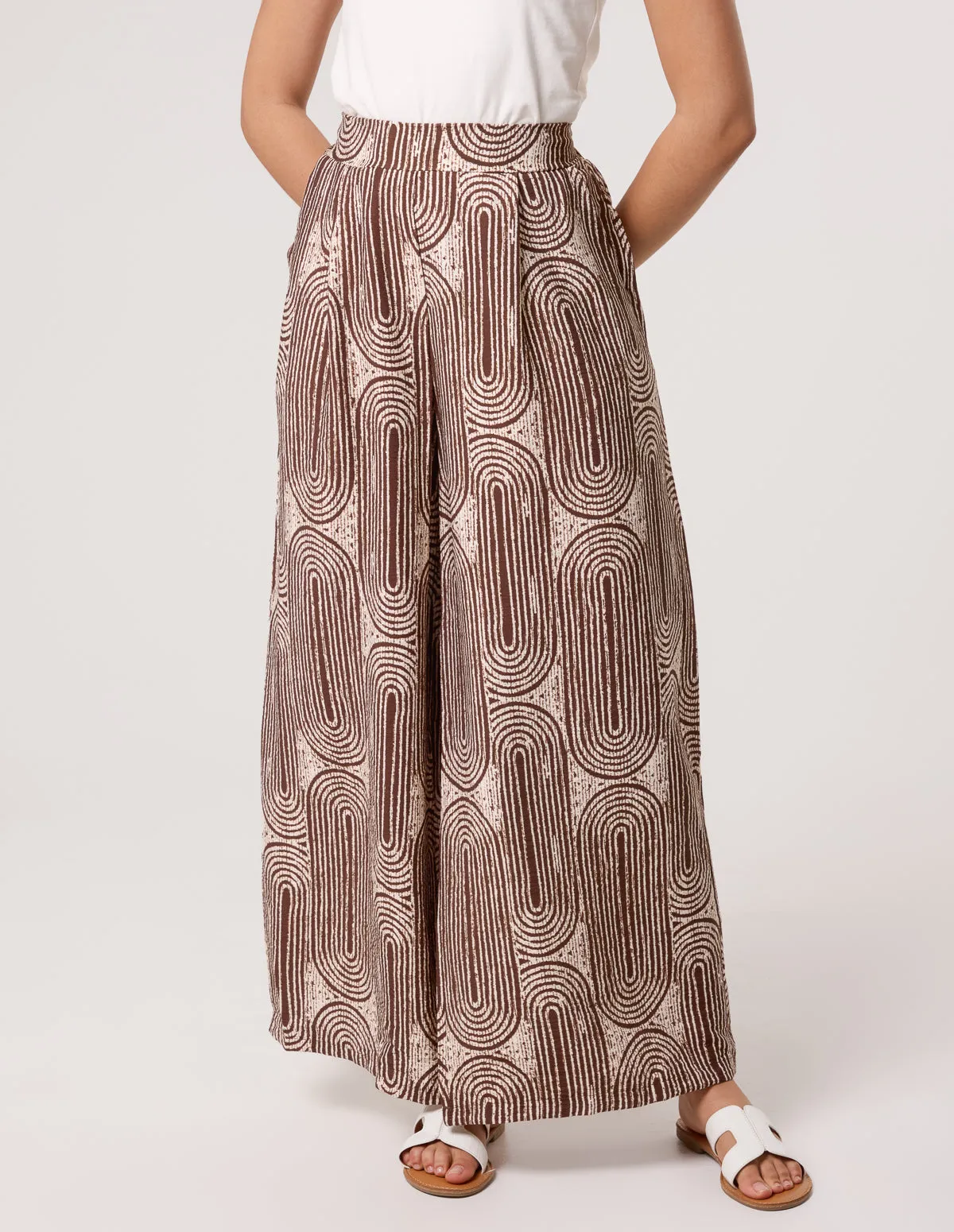 Wide Leg Trouser In Circular Print sold by Blue Vanilla product image thumbnail 2