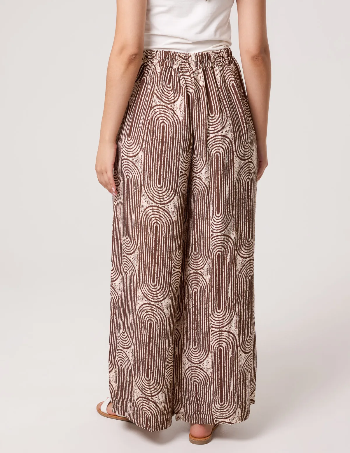 Wide Leg Trouser In Circular Print sold by Blue Vanilla product image thumbnail 4