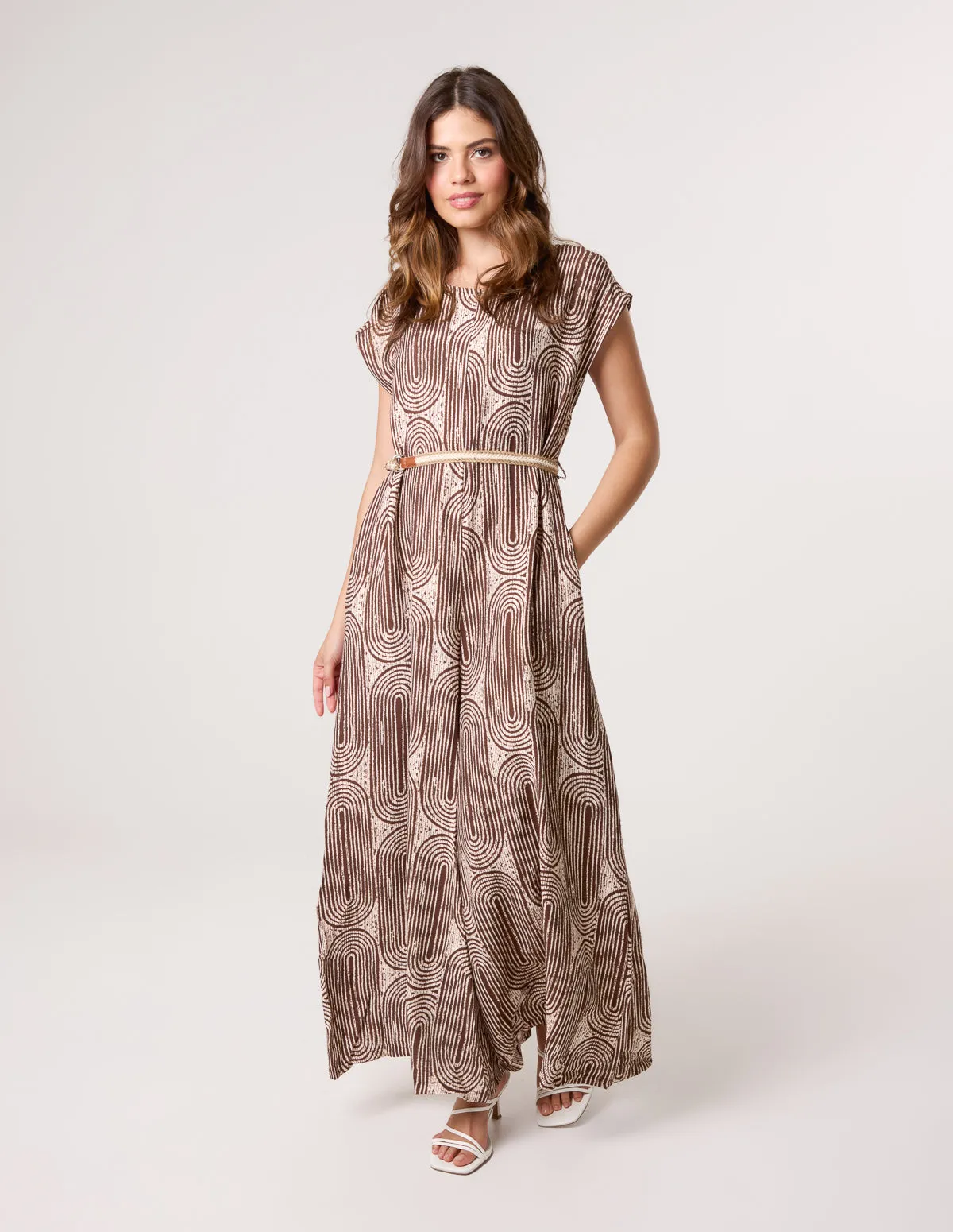 Belted Oversized Printed Jumpsuit sold by Blue Vanilla product image thumbnail 3