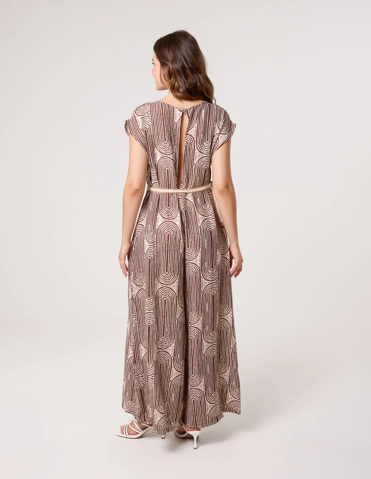 Belted Oversized Printed Jumpsuit sold by Blue Vanilla product image thumbnail 4