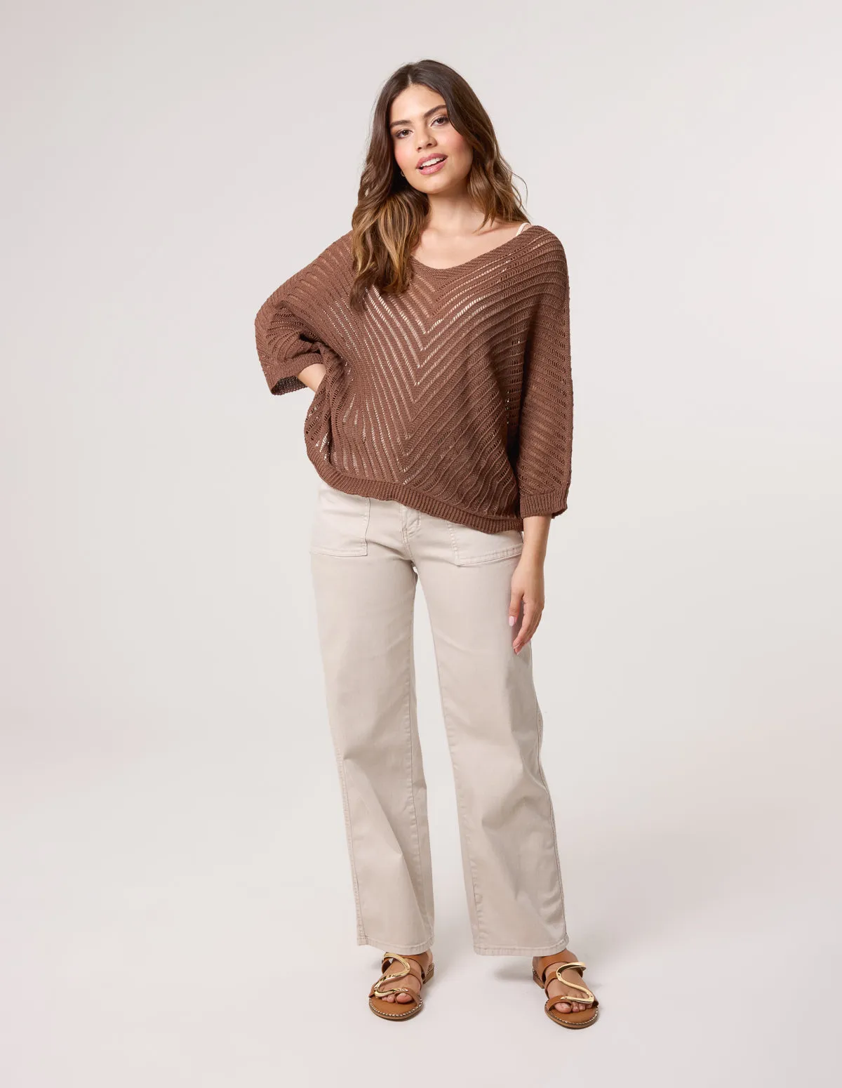 Crochet V Neck Jumper sold by Blue Vanilla product image thumbnail 2