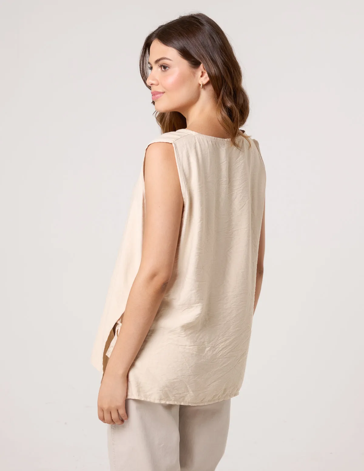 Button Through Side Detail Waistcoat Top sold by Blue Vanilla product image thumbnail 4