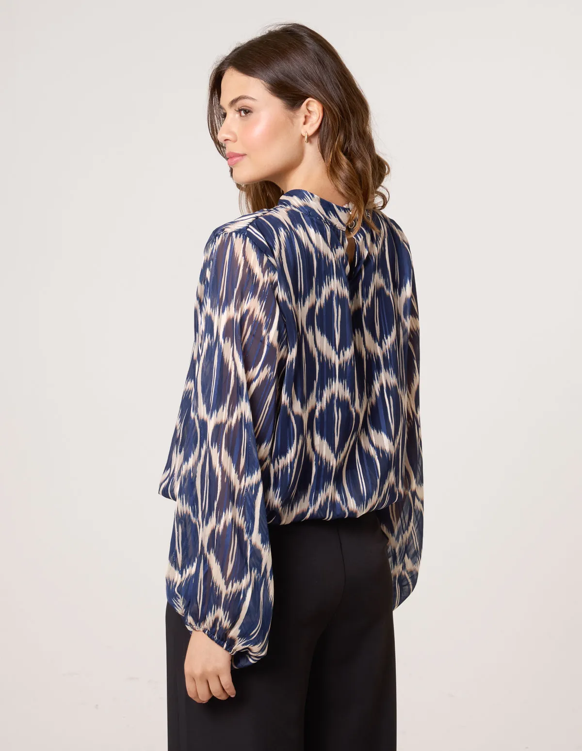 Octagon Metallic Blouse sold by Blue Vanilla product image thumbnail 4