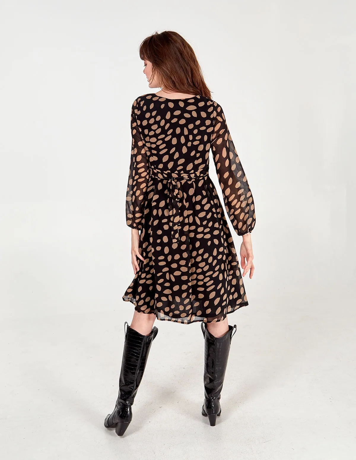 Long Sleeve Square Neck Midi Dress sold by Blue Vanilla product image thumbnail 5