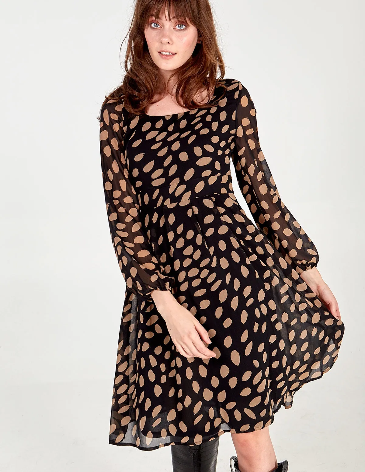 Long Sleeve Square Neck Midi Dress sold by Blue Vanilla product image thumbnail 3