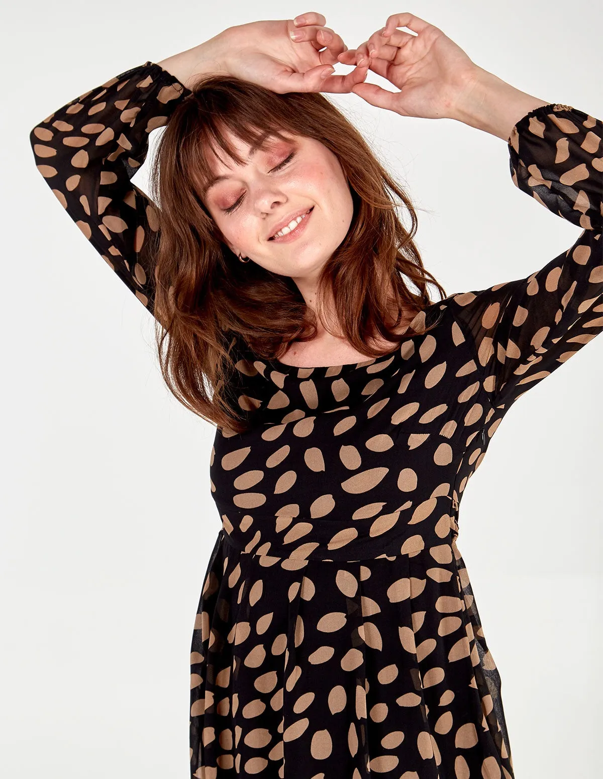 Long Sleeve Square Neck Midi Dress sold by Blue Vanilla product image thumbnail 2