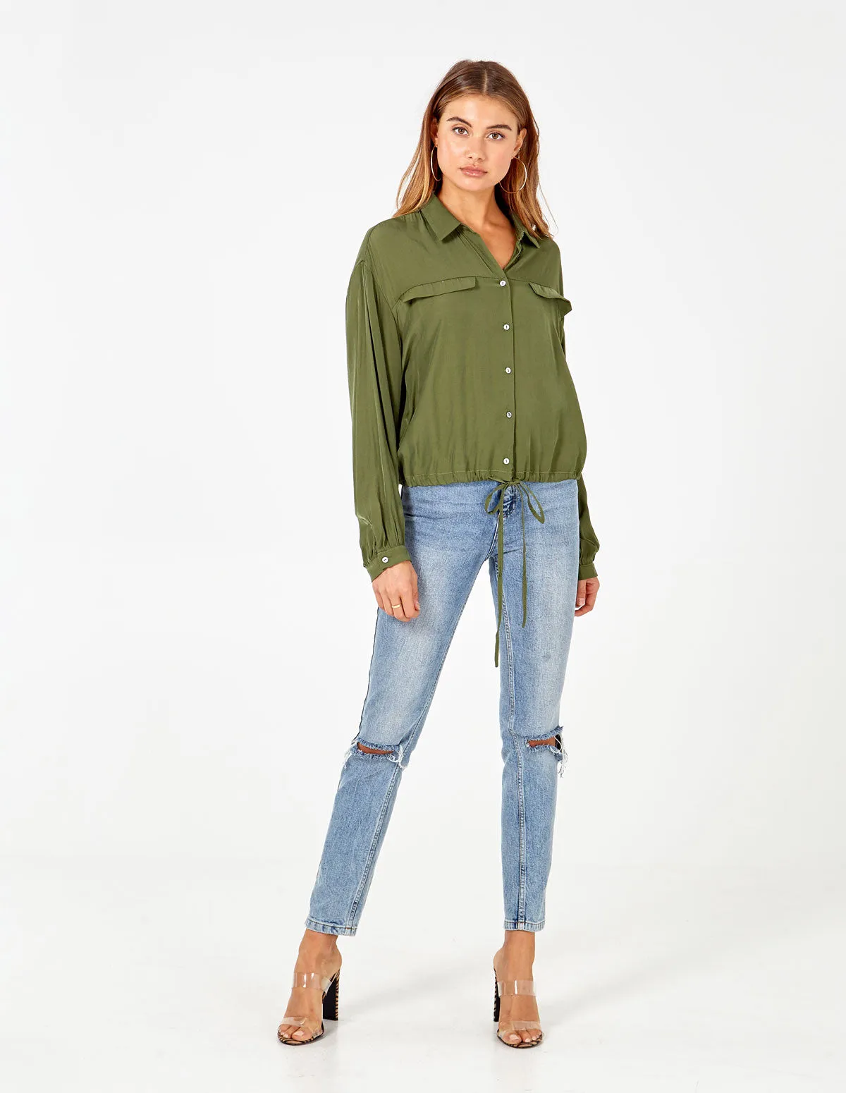 Long Sleeve Button Through Collar Shirt sold by Blue Vanilla product image thumbnail 2