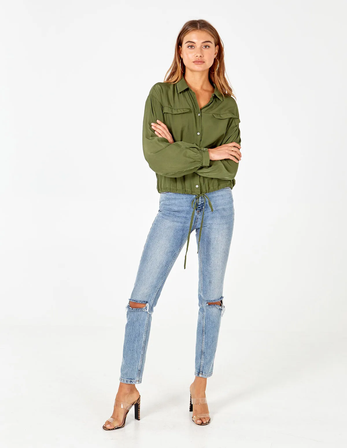 Long Sleeve Button Through Collar Shirt sold by Blue Vanilla product image thumbnail 3
