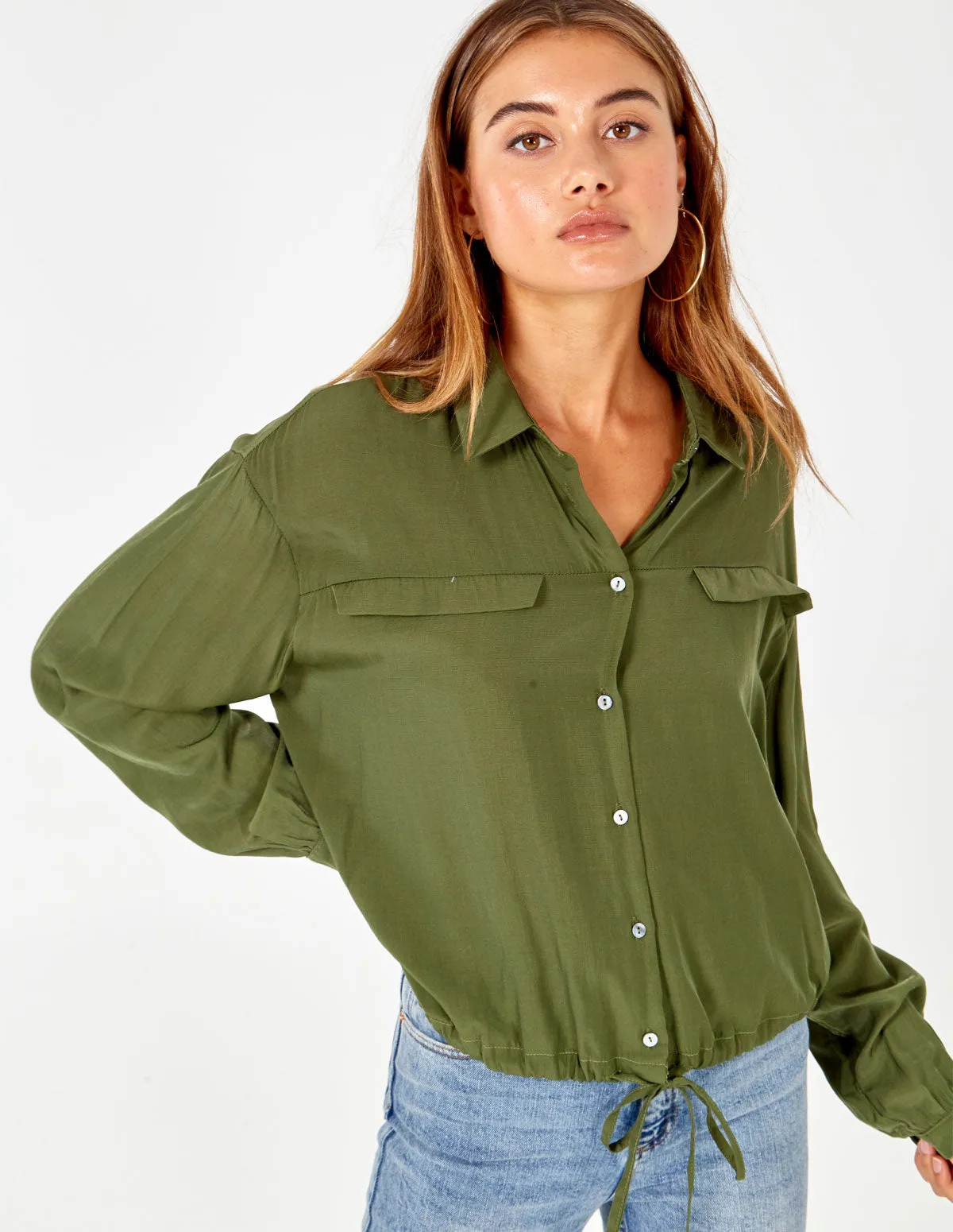 Long Sleeve Button Through Collar Shirt sold by Blue Vanilla